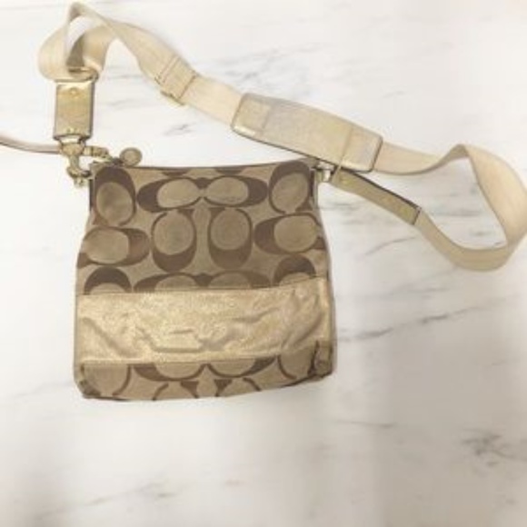 Coach Signature Zip File Crossbody Purse Handbag - Picture 2 of 8